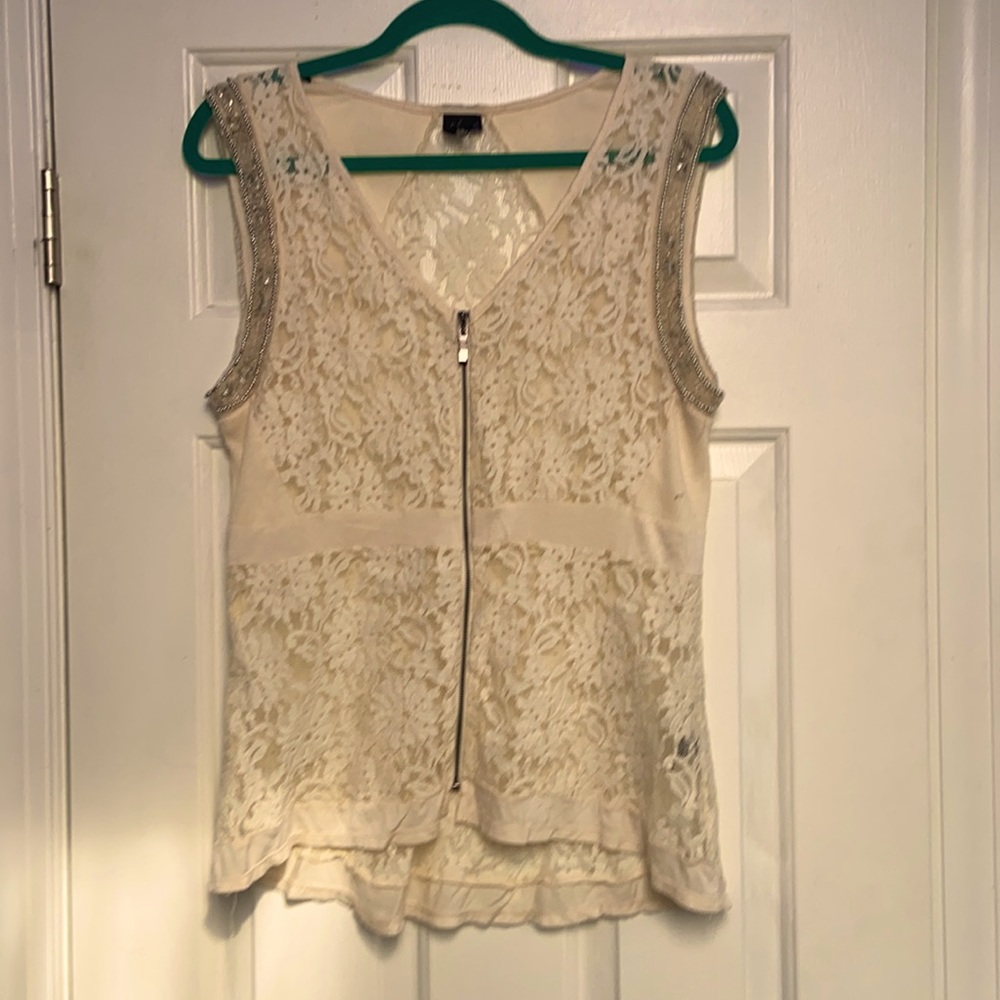 Retro Buckle Boutique 2011 Zip Lace/cotton trim with beaded trim. XL (12-14)